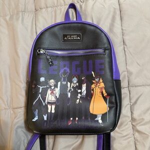 My Hero Academia League of Villians Bioworld Mini Backpack Purple and Black